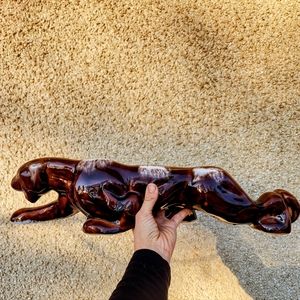 Ceramic Drip Glazed Panther